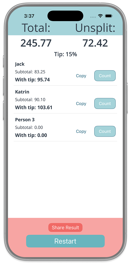 billequal screenshot 4